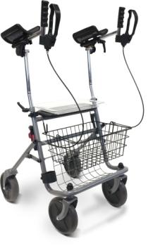 Arthritis-Rollator Cristallo 2 mit Unterarmauflage, silber